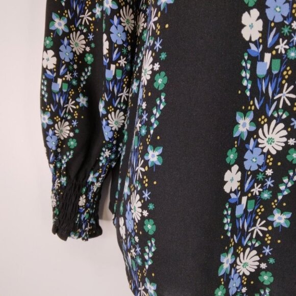 Talbots Floral Garden print Popover Tunic Blouse MP - Picture 4 of 10